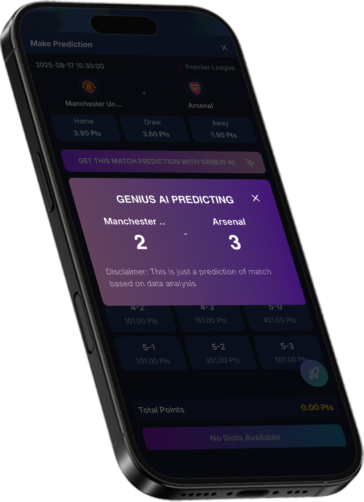 Genius AI Predictions on mobile app