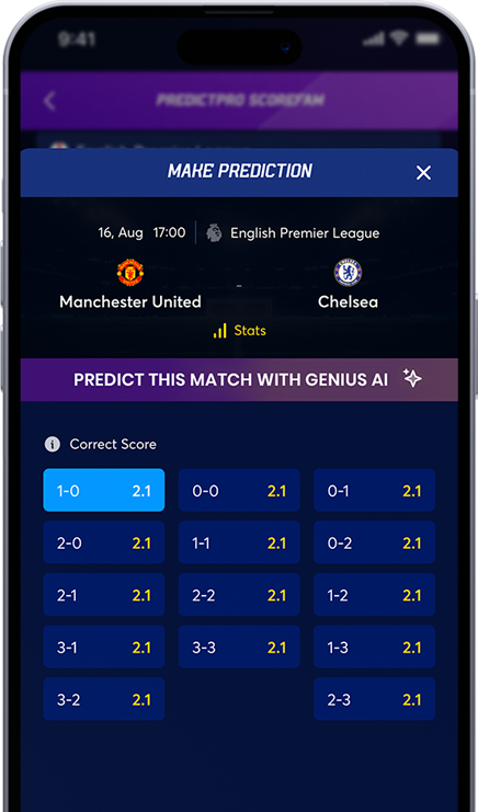 Scoreline Prediction Interface